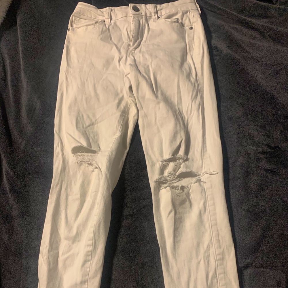 ripped white jeans